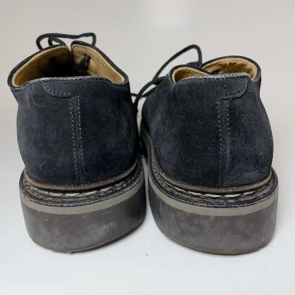 Heschung Suede Black Low Top Oxford Lace Up Shoes